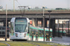 Tram 321 sur la ligne T3b (RATP) à Ella Fitzgerald - Grands Moulins de Pantin (Paris)