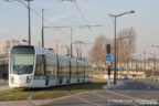 Tram 336 sur la ligne T3b (RATP) à Ella Fitzgerald - Grands Moulins de Pantin (Paris)