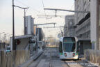 Tram 328 sur la ligne T3b (RATP) à Porte de la Villette (Paris)