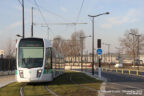 Tram 336 sur la ligne T3b (RATP) à Ella Fitzgerald - Grands Moulins de Pantin (Paris)