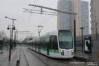 Tram 344 sur la ligne T3b (RATP) à Porte de la Chapelle (Paris)