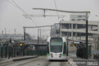 Tram 335 sur la ligne T3b (RATP) à Rosa Parks (Paris)