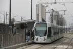 Tram 336 sur la ligne T3b (RATP) à Porte de la Villette (Paris)