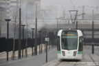 Tram 345 sur la ligne T3b (RATP) à Porte de la Chapelle (Paris)