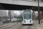 Tram 334 sur la ligne T3b (RATP) à Rosa Parks (Paris)