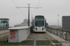 Tram 334 sur la ligne T3b (RATP) à Ella Fitzgerald - Grands Moulins de Pantin (Paris)