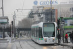 Tram 344 sur la ligne T3b (RATP) à Porte de la Chapelle (Paris)