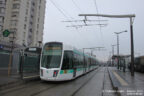 Tram 344 sur la ligne T3b (RATP) à Porte de la Chapelle (Paris)