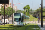 Tram 341 sur la ligne T3b (RATP) à Porte Chaumont (Paris)