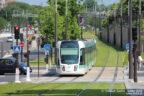 Tram 341 sur la ligne T3b (RATP) à Porte Chaumont (Paris)