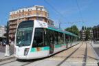 Tram 332 sur la ligne T3b (RATP) à Porte des Lilas (Paris)