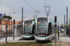 Trams 705 et 709 sur la ligne T7 (RATP) à Villejuif