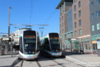 Trams 811 et 802 sur la ligne T8 (RATP) à Saint-Denis