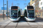 Trams 811 et 810 sur la ligne T8 (RATP) à Saint-Denis