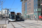 Trams 811 et 802 sur la ligne T8 (RATP) à Saint-Denis