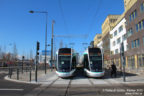 Trams 811 et 810 sur la ligne T8 (RATP) à Saint-Denis