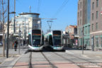 Trams 803 et 810 sur la ligne T8 (RATP) à Saint-Denis