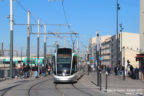 Tram 808 sur la ligne T8 (RATP) à Saint-Denis