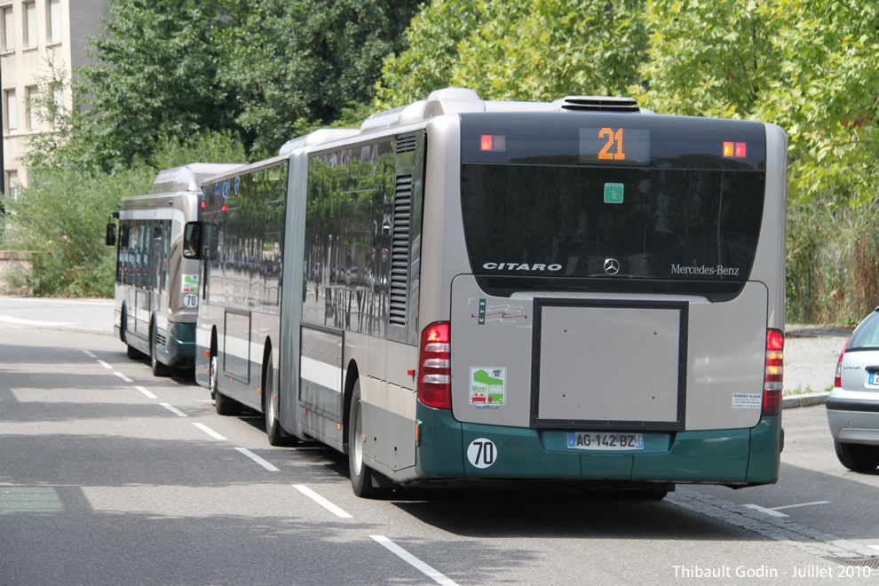 Mercedes Benz O 530 Citaro II G N 508 AG 142 BZ Sur La Ligne 21 CTS 